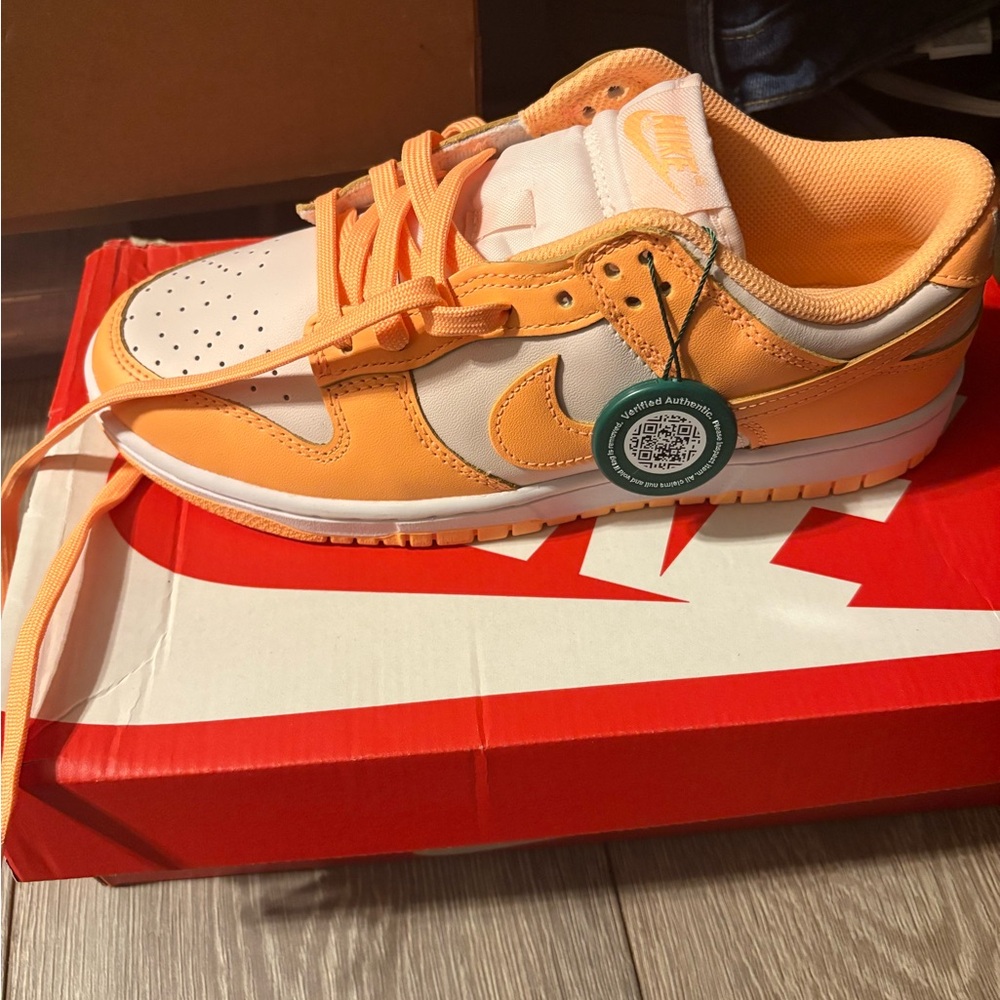 Nike Orange and White Sneakers Classic Design